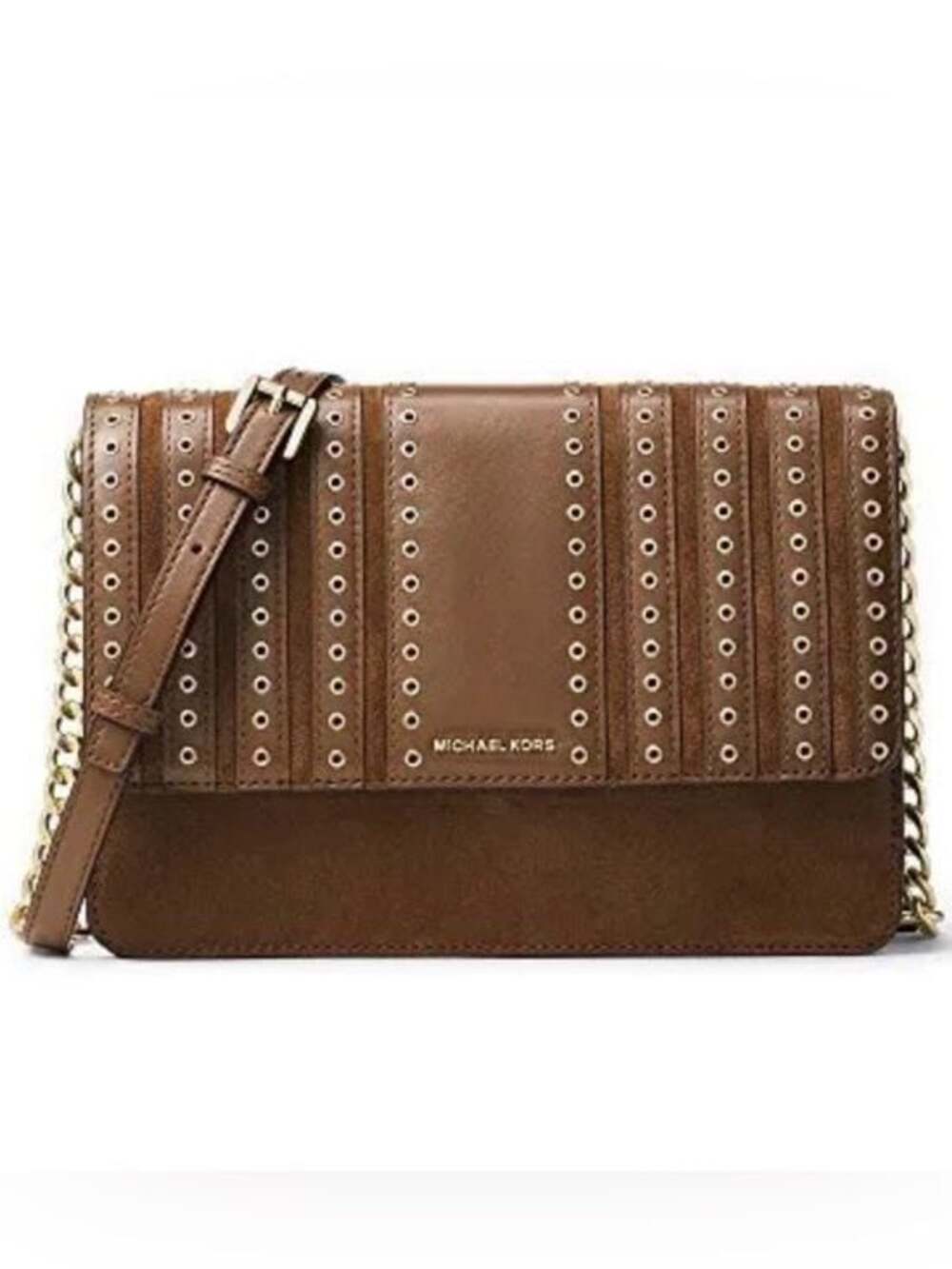 Michael Kors Suede Grommets Crossbody bag - Picture 1 of 8